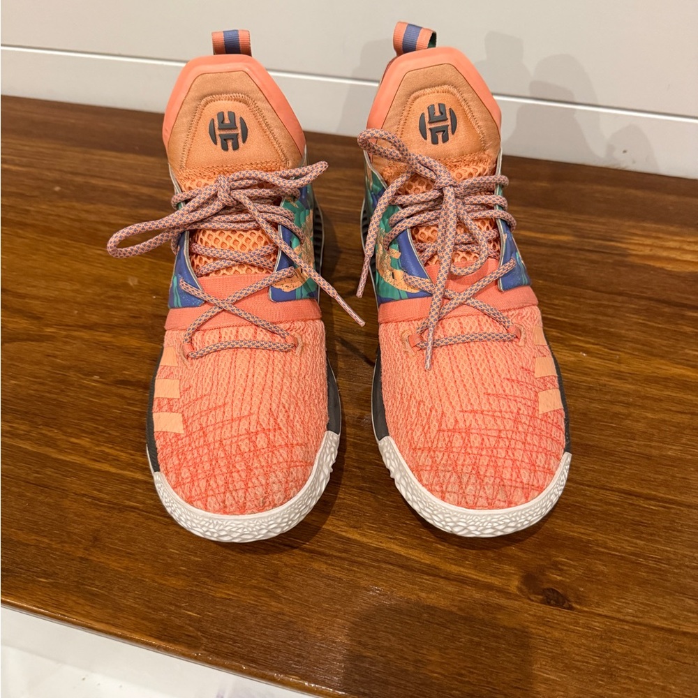 Adidas Harden Vol 2California Dreamin Basketball Shoes Orange Multicolor Size 7 - Picture 4 of 9